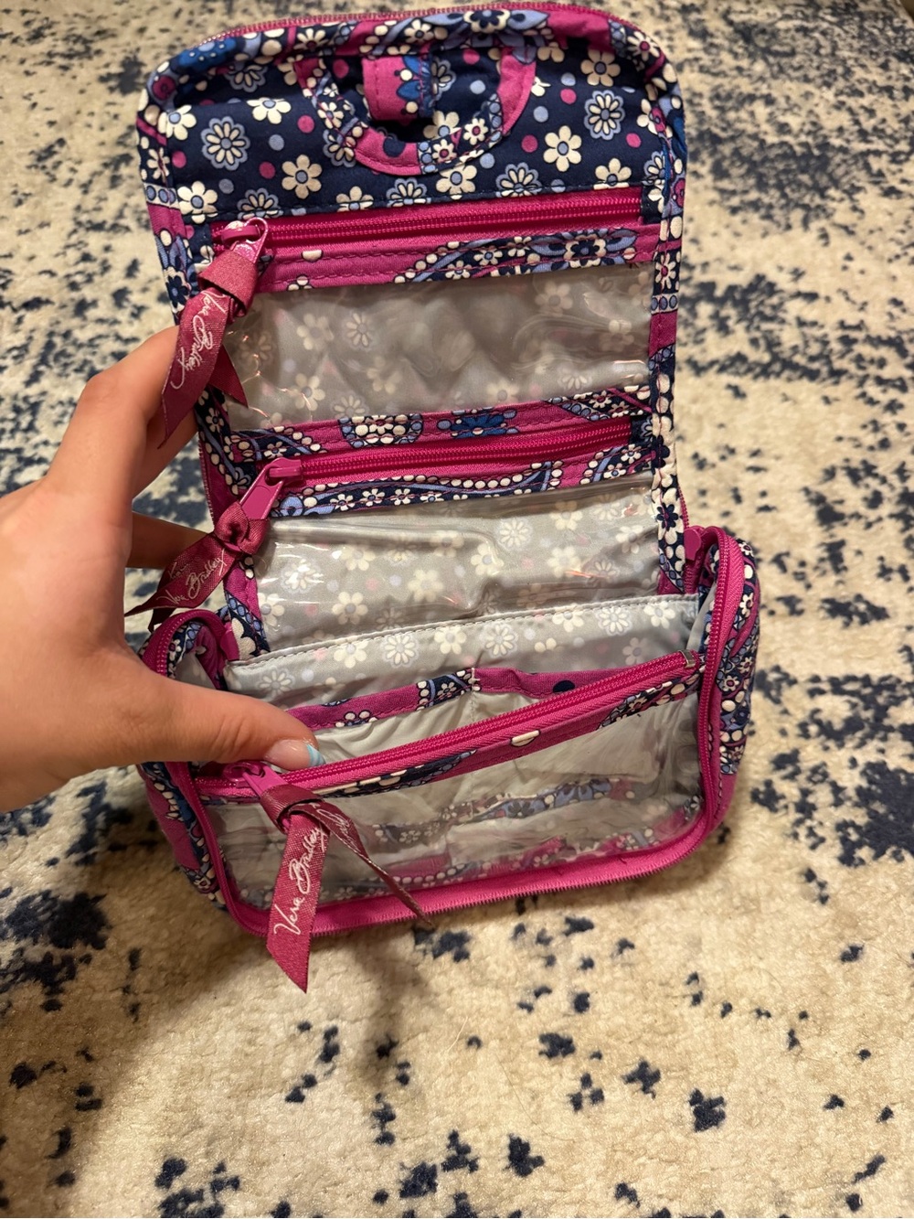 Vera Bradley Quilted Paisley Cosmetic Bag - Pink - Picture 5 of 7